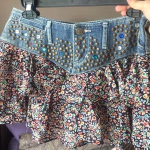 Vintage Express jean waist skirt